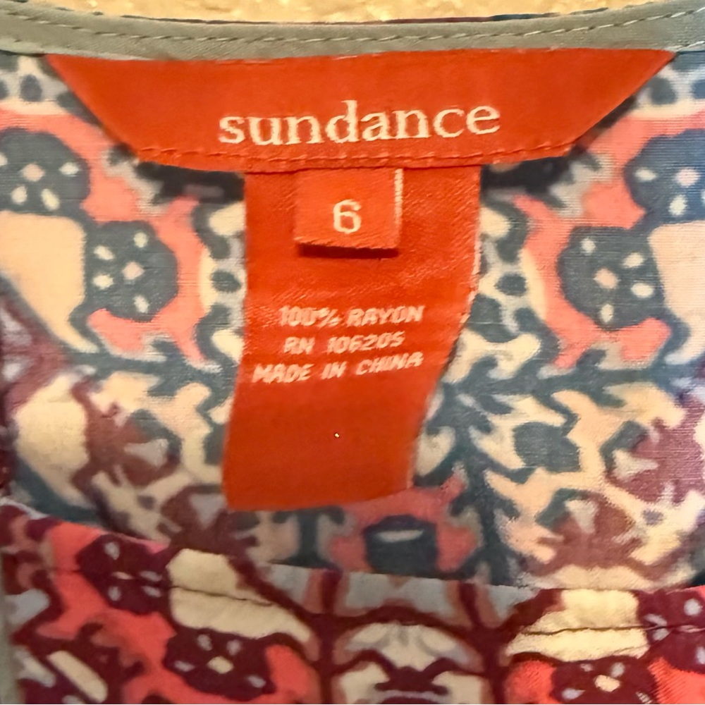 Sundance Tessarae Floral Boho Maxi Dress Maroon Size 6 - Picture 14 of 15